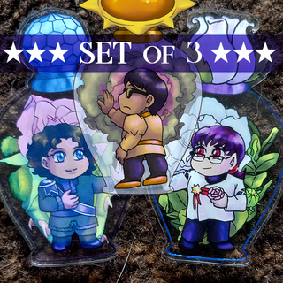 Bottled chibi magnet - set of 3 (Leif + Thorn + Kale)