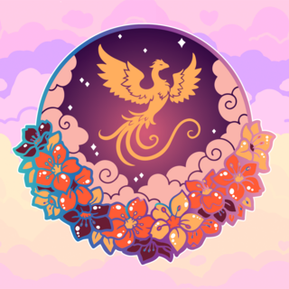 Phoenix Skybound Silhouette Enamel Pin