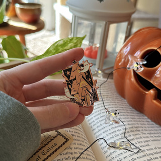 Haunted House Glow in the Dark Pin