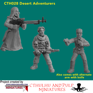 BG-CTH028 Desert Adventurers (3 models, 28mm, unpainted)