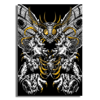 Limited Edition Gold Foil "Moth Beast" A5 print