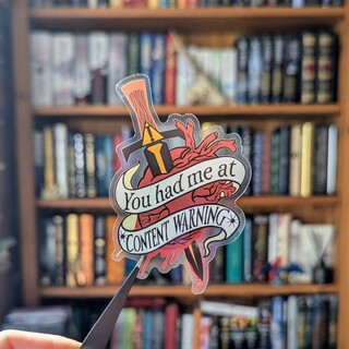content warning sticker