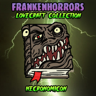 Frankenhorrors "Lovecraft Collection" NECRONOMICON 1.5" enamel pin