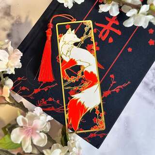 Kitsune Fox Metal Bookmark