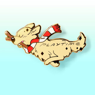 Enamel Pin Playtime Golden Retriever