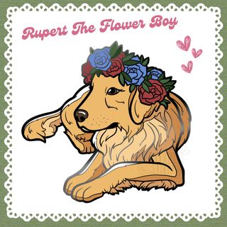 New Adventure Buddy Pin: Rupert the Golden Retriever (1.75”)