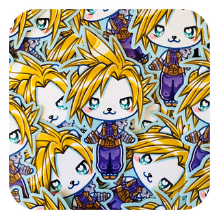 Final Fantasy Cloud Waterproof Glossy Sticker