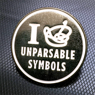 ENAMEL PIN: Unparsable Symbols