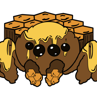 Honey Comb Jumping Spider Hard Enamel Pin