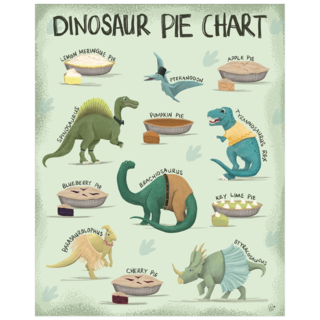Dinosaurs and Pies 16"x20" Poster