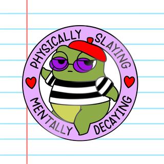Physically Slaying Enamel Pin