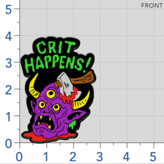 "Crit Happens!" Iron-On Patch