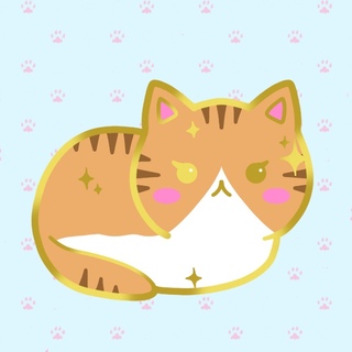 Orange Tabby Cat Pin