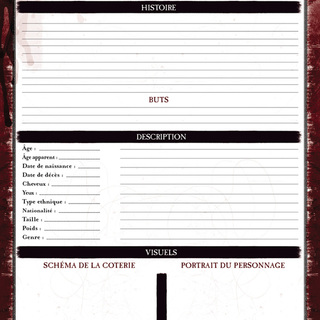 📜 Set de 10 feuilles de personnage Vampire + PDF 💰 -50%