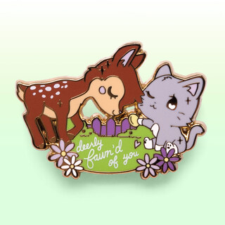 Enamel Pin Deerly Fawn’d of You Cat