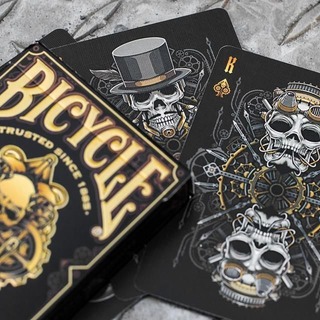 BICYCLE STEAMPUNK BANDITS BLACK PLAYING CARDS