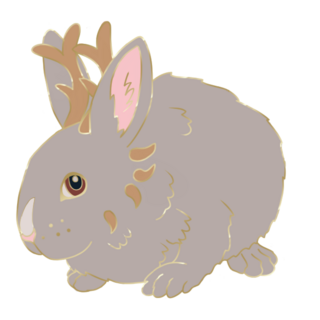Jackalope mini pin