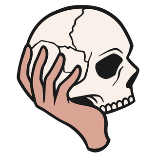 Memento Mori 1.5" pin (Cross-collab pin)