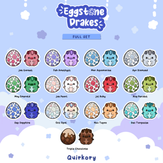 Full Set Eggstone Drakes pin