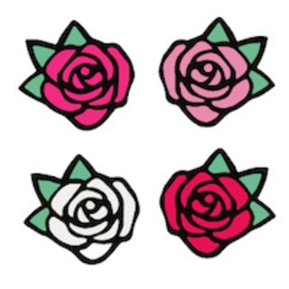 Rose 4-Piece Mini Pin Set
