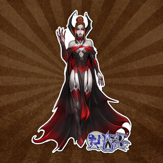 Vampiress Jennifer 3x4" Die Cut Sticker