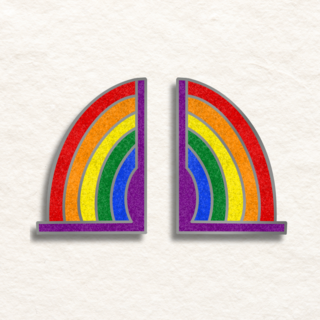 Rainbow Glitter Book Ends