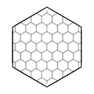 Hexagon Grid WOOD Engraving