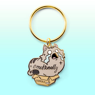 Keychain Emotionally Fragile (Maine Coon Cat)