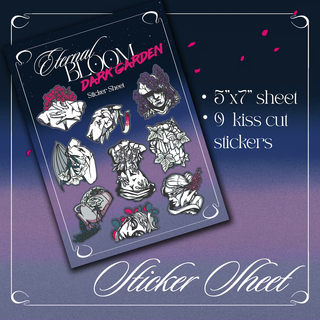 Eternal Bloom: Dark Garden Sticker Sheet