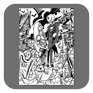 A6 Postcard - Nightare Before Christmas