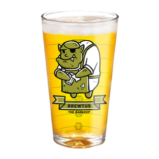 Hero for Hire Brewtus the Barkeep Pint Glass Pre-Order