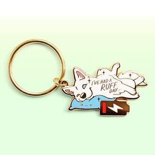 Keychain "I've Had a Ruff Day" Husky