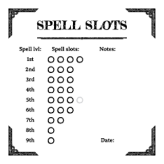 Dungeon Sticky Notes - Spell Slot Tracker 5 Pack