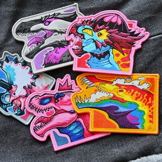 DINO PRIDE IRON-ON PATCHES