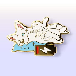 Enamel Pin "I've Had a Ruff Day" Husky