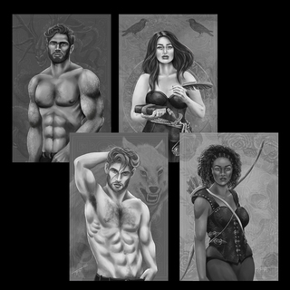 Blood & Scales/Flesh & Fur Character Cards (set of 4)