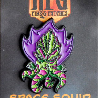 Space Squid Watermelon Pin