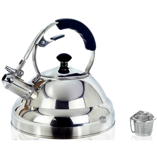 Surgical Whistling Stove Top Kettle Teapot with Bonus Tea Maker Infuser Strainer
