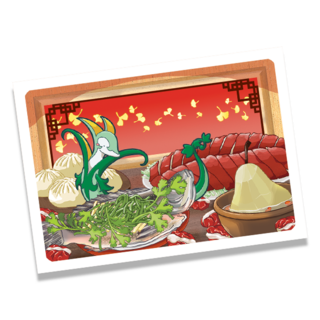 Lunar New year serpent mini print