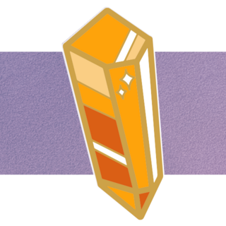 Orange Crystal Mini Pin