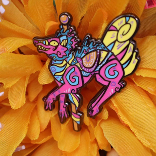 Pansexual flag Gef the mongoose carousel pin
