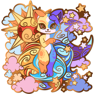 Cosmos Kitsune Mega Enamel Pin