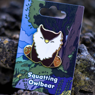 Squatting Owlbear Pin (023)