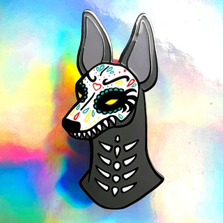 Xolo Dog- Day of the Dead pin