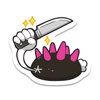 Dangerous sea cucumber sticker