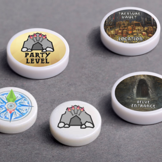 ADD-ON: UPGRADED Token Pack for Party of 4: Fortunes Found in Dungeons Deep