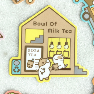 Boba Tea Shop Sticker