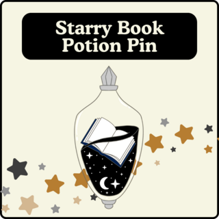 Starry Book Potion Pin