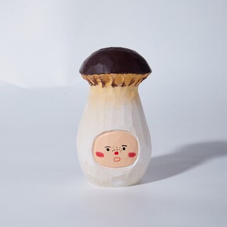 Muta Carved Wooden King Oyster Mushroom