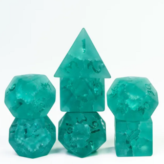 Teal Lightning Glass